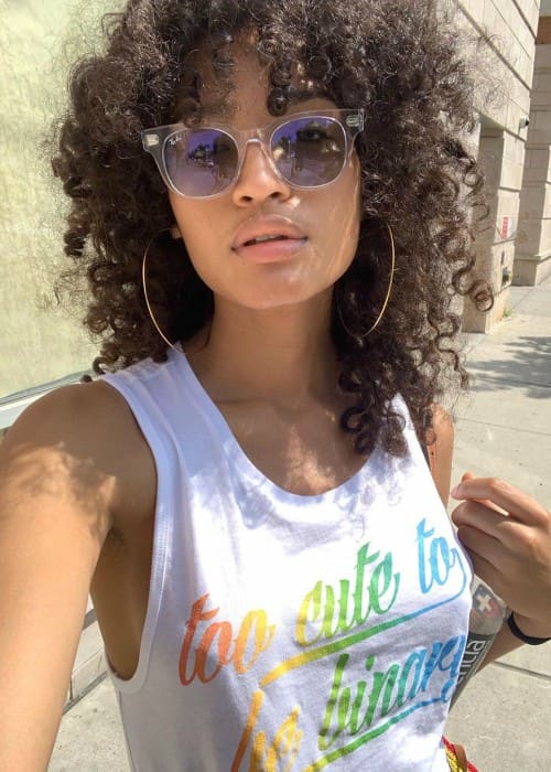 Indya Moore in a selfie in July 2019