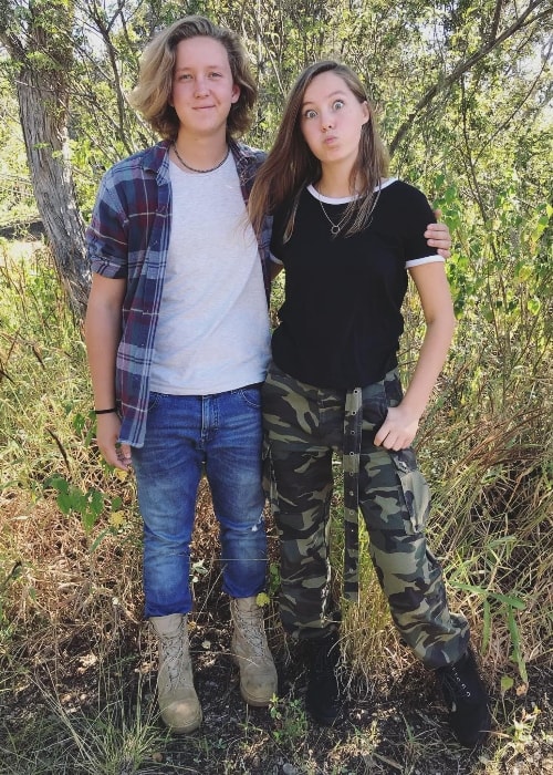 Isaac Coffee as seen while posing for a picture along with his sister, Peyton Coffee, in December 2018