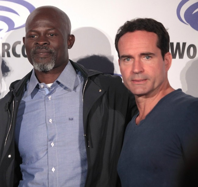 Jason Patric (Right) and Djimon Hounsou as seen in March 2016