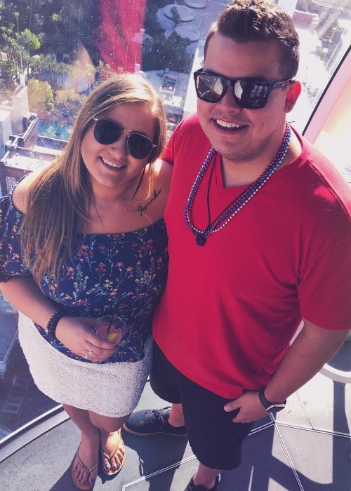 Kendall Rae with her husband Josh as seen in July 2018