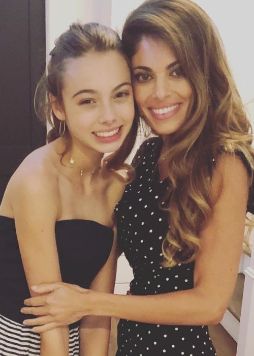 Lindsay Hartley as seen while posing for a picture alongside her daughter, Isabella Justice Hartley, in Los Angeles, California, United States in June 2018