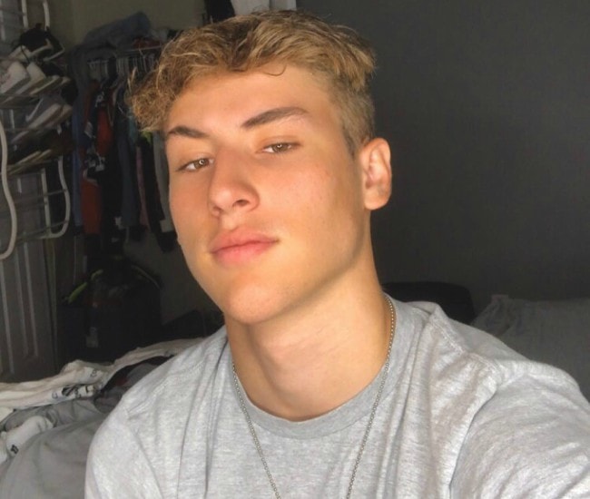 Mason Gaines in a selfie in August 2019