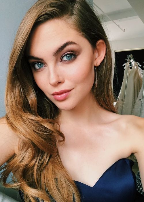 Model Lani Baker taking a selfie in June 2018