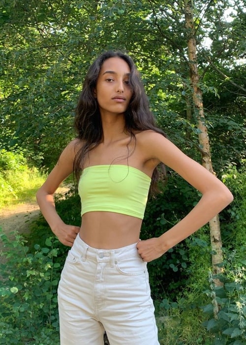 Mona Tougaard as seen while posing for the camera and showing her toned physique in June 2019