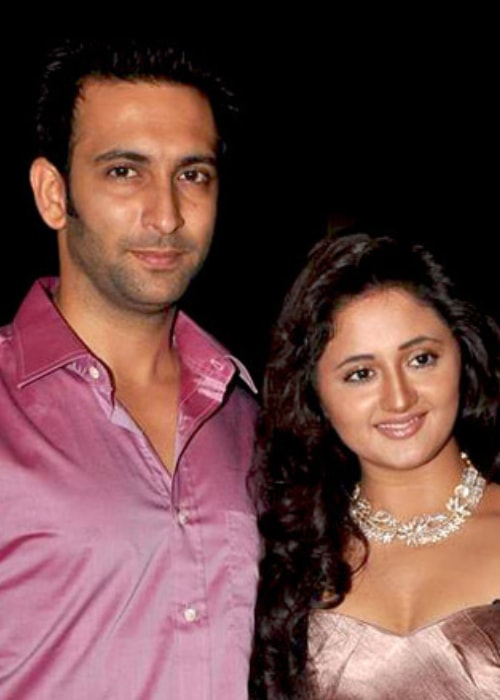 Nandish Sandhu and Rashami Desai as seen in a picture taken at the Telly Chakkar Awards in May 2012