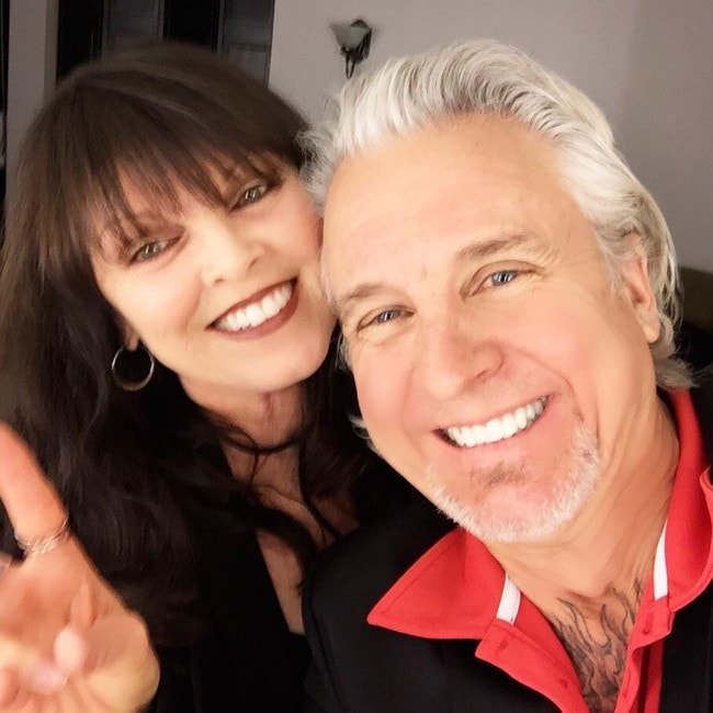 Pat Benatar with her husband as seen in May 2016