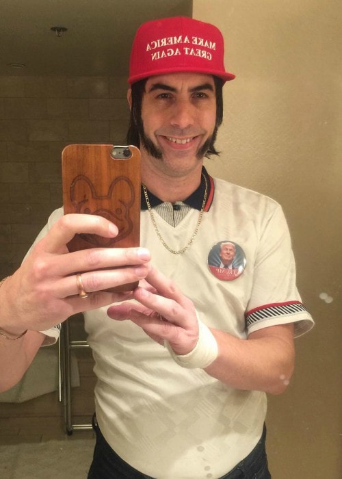 Sacha Baron Cohen in an Instagram selfie as seen in March 2016