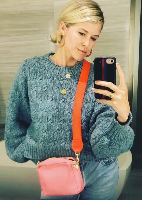 Sarah Wright Olsen in a selfie in May 2019