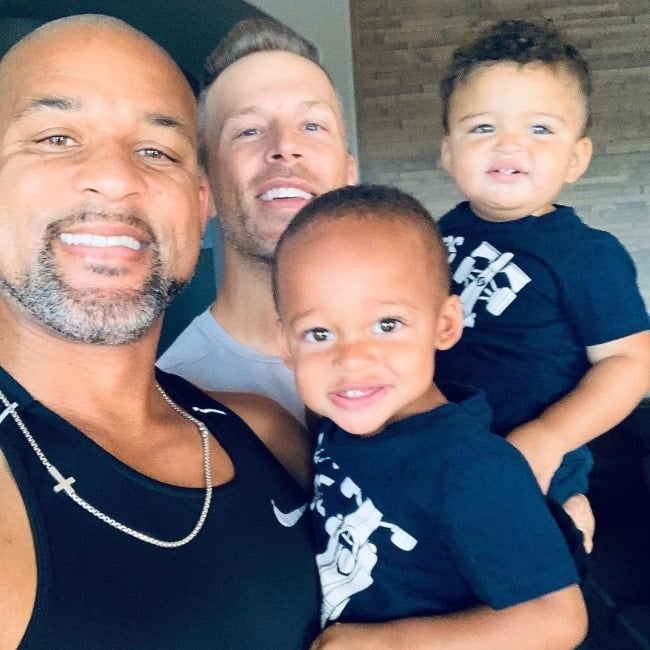 Shaun T. with his family as seen in July 2019