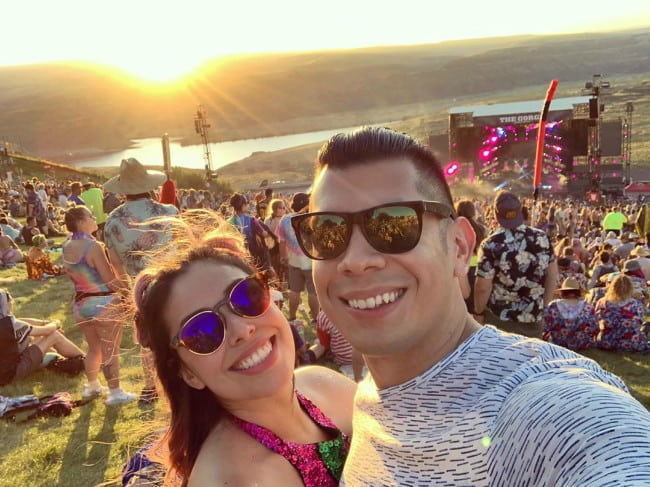 Tiffany Garcia and Mario Herrera in a selfie in June 2019