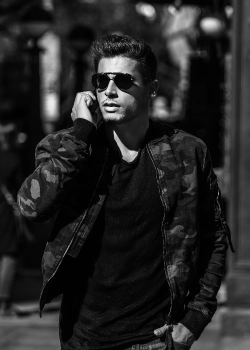 Andrea Denver as seen in a black-and-white picture in New York, United States in March 2017