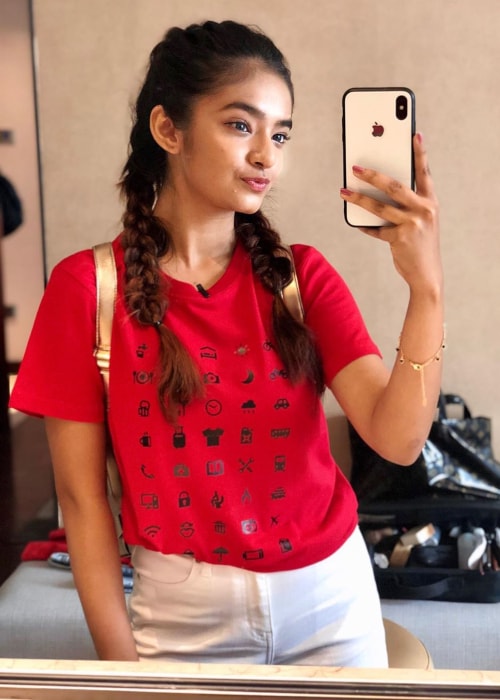 Anushka Sen as seen in a picture taken in Tianfu Square, Chengdu in July 2019