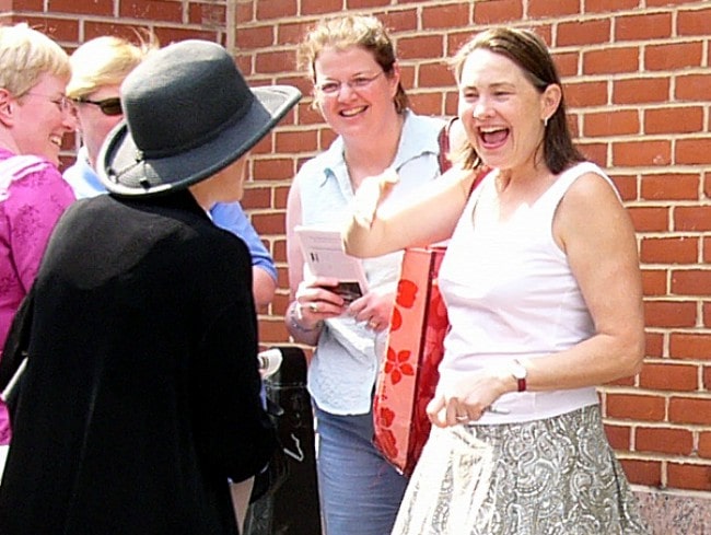 Cherry Jones (Right) with her fans as seen in May 2007