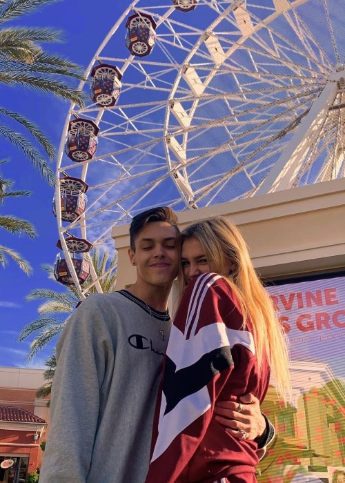 Christopher Romero as seen while posing for the camera along with Madi Monroe in May 2019