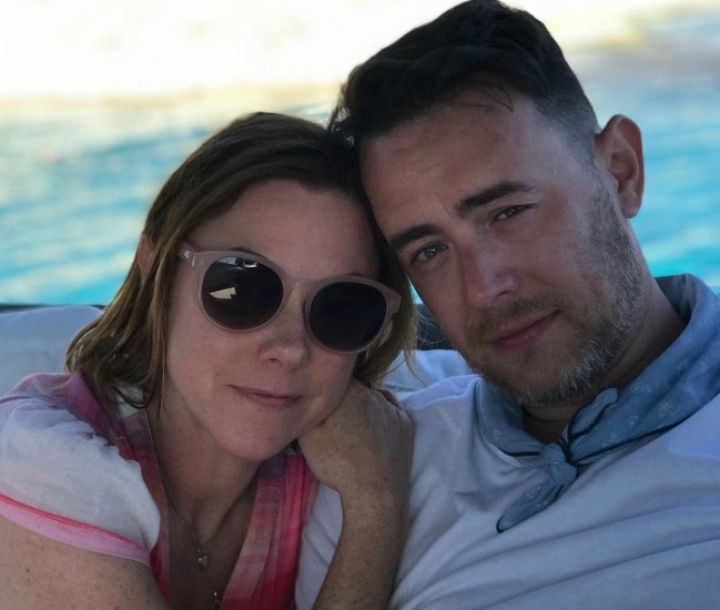 Colin Hanks and Samantha Bryant in a selfie in July 2019