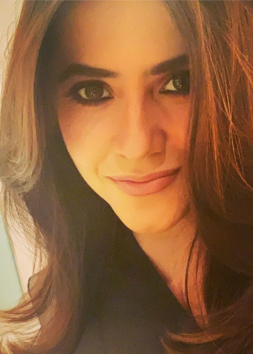 Ekta Kapoor in an Instagram selfie as seen in July 2019