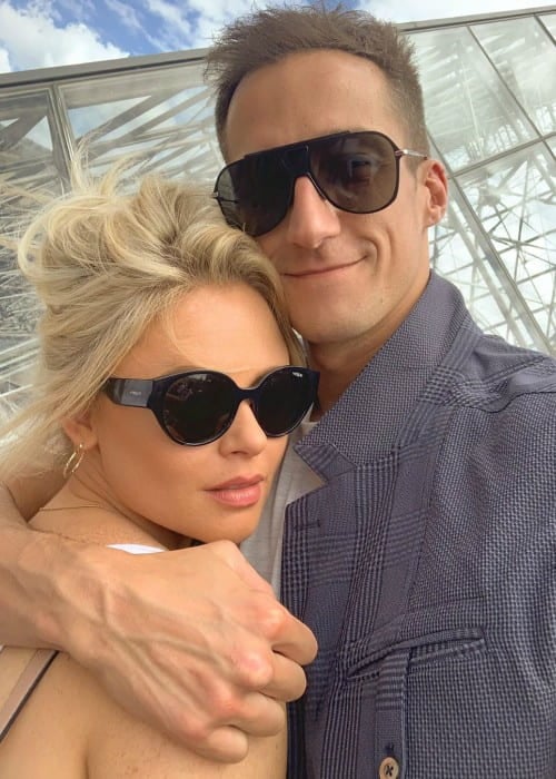 Emily Atack and Rob Jowers in a selfie in June 2019
