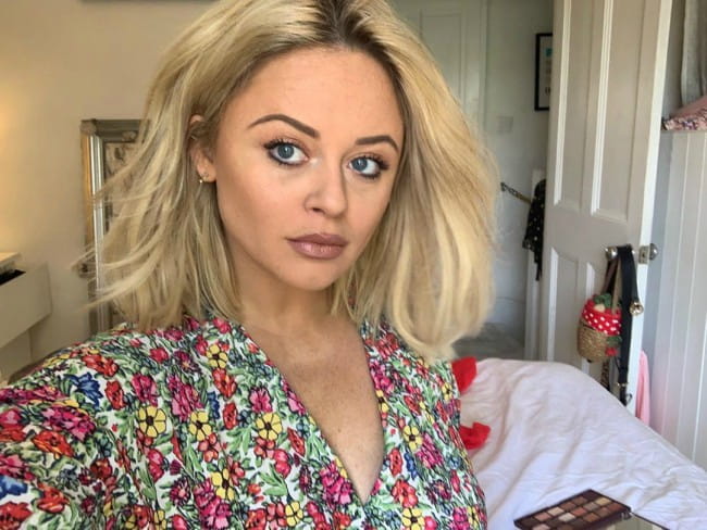 Emily Atack in a selfie in July 2019