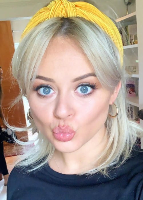 Emily Atack in an Instagram selfie as seen in June 2019