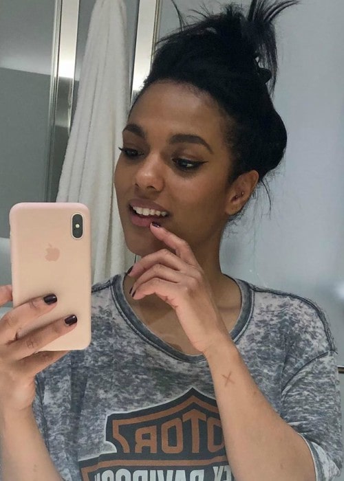 Freema Agyeman in an Instagram selfie in June 2019