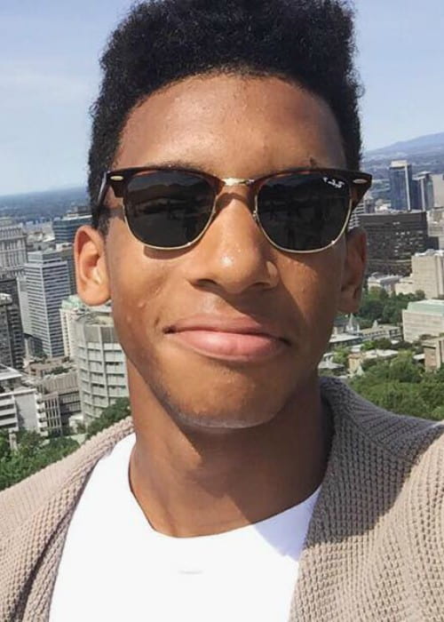 Félix Auger-Aliassime in an Instagram selfie as seen in July 2017