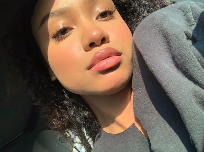 Genneya Walton as seen while taking a selfie in June 2019