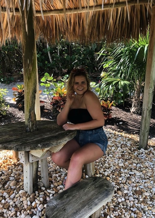Hope Schwinghamer as seen while posing for the camera at Bonita Springs in Lee County, Florida, United States in May 2019