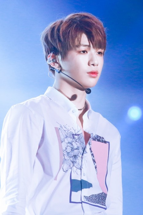Kang Daniel at the Wanna One Premiere Show Concert in August 2017