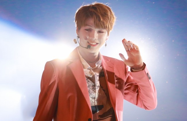 Kang Daniel during a performance in August 2017