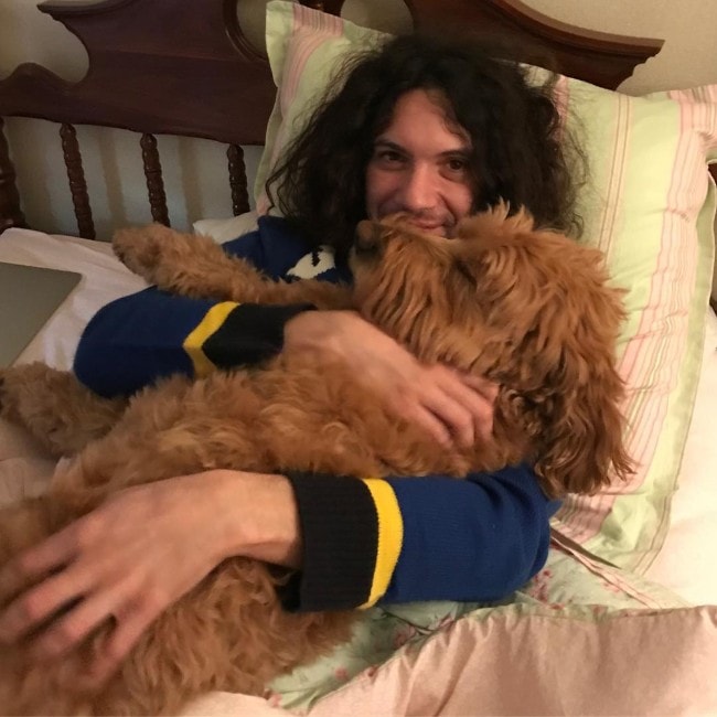 Dan Avidan with his dog as seen in December 2018