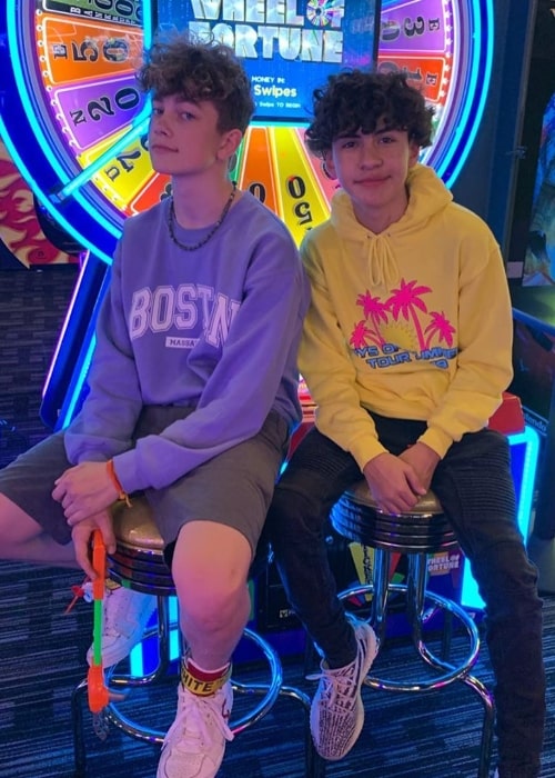 Luca Schaefer-Charlton (Left) as seen in a picture along with fellow social media personality, Marc Gomez, in August 2019