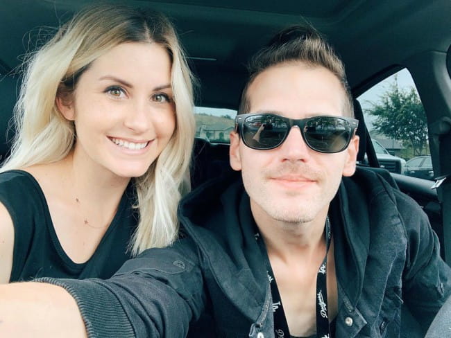 Mikey Way and Kristin Colby in a selfie in June 2019