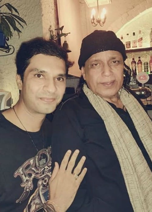 Mithun Chakraborty with a fan as seen in June 2019