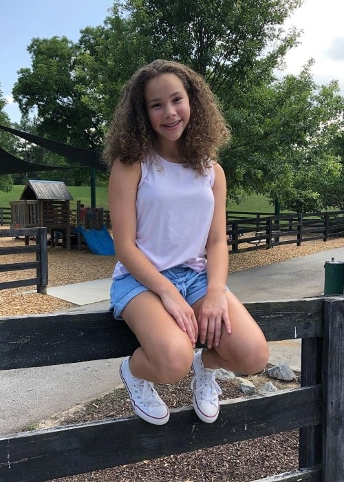 Olivia Haschak as seen while posing for a picture at the park in July 2019
