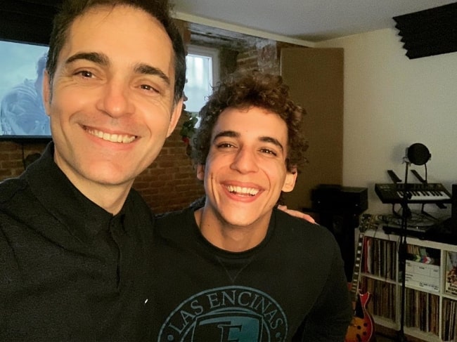 Pedro Alonso (Left) as seen while taking a selfie along with his 'Money Heist' co-star, Miguel Herrán, in April 2019