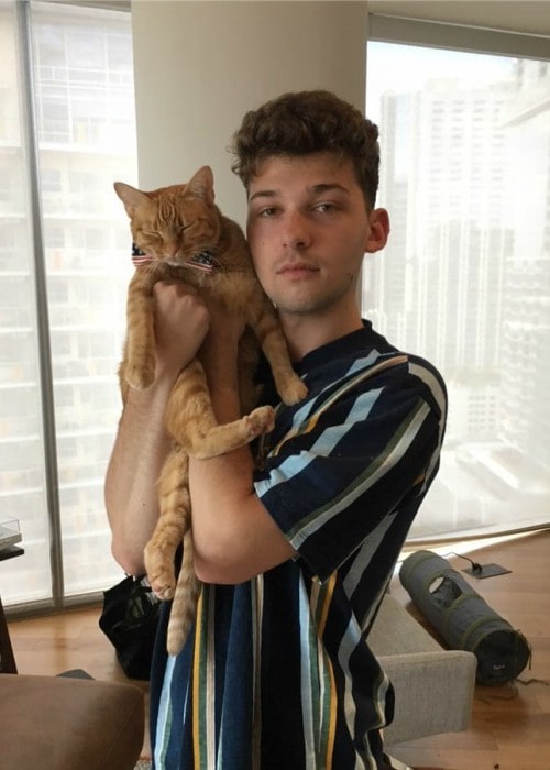 Pokediger1 with his cat as seen in June 2019