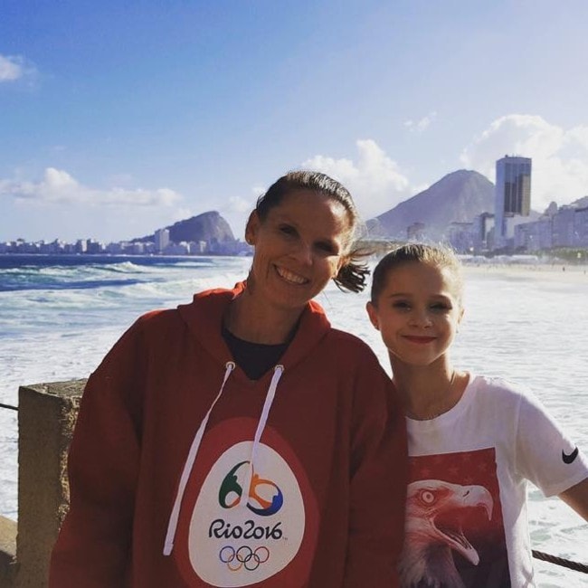 Ragan Smith with her mom as seen in February 2017