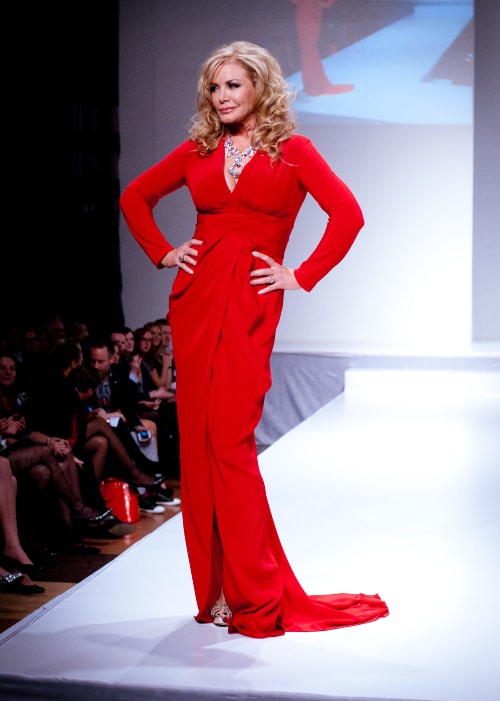 Shannon Tweed as seen in a picture taken while walking the ramp at the Heart and Stroke Foundation's The Heart Truth celebrity fashion show in March 2012