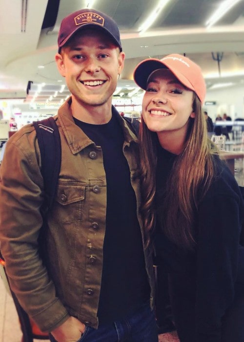 Taylor Dye with her brother Mason Dye in July 2019