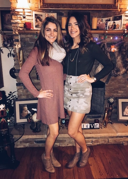 Victoria Bachlet (Right) as seen while posing for a picture along with Ashley Nicole on Christmas Eve in December 2017