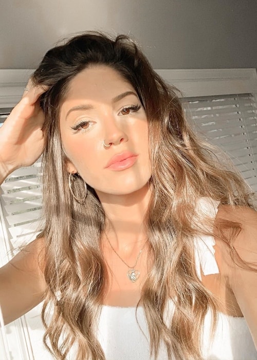 Victoria Bachlet as seen while taking a sun-kissed selfie in Cary, North Carolina, United States in August 2019