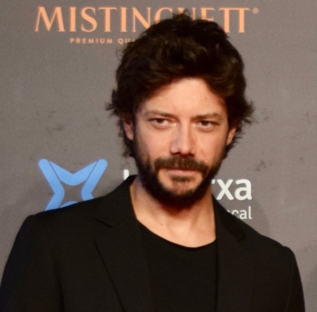 Álvaro Morte as seen while attending the Sitges Film Festival in Sitges, Spain in October 2018