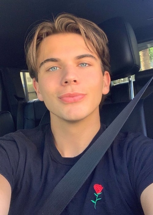 Alex Whitehouse as seen while taking a car selfie in October 2019