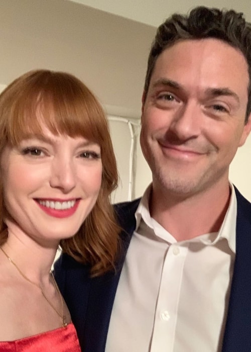 Alicia Witty as seen in a picture taken with actor Brendan Hines in October 2019