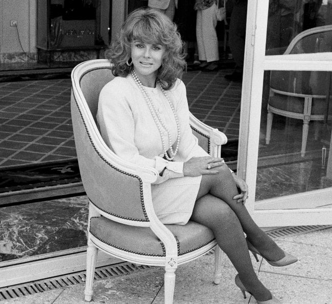 Ann-Margret as seen while sitting on a chair during the Deauville American Film Festival in September 1988