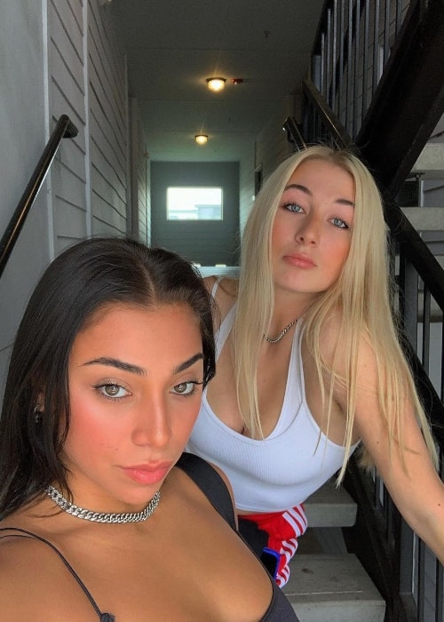 Ashton Locklear as seen while taking a selfie along with Lauren Tyburski in October 2019
