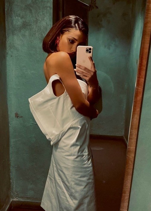 Belen Rodriguez in a selfie in October 2019
