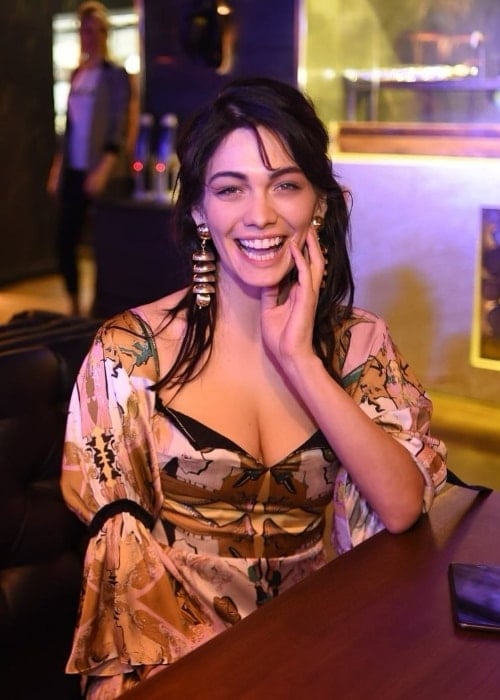 Beste Kökdemir as seen while smiling for the camera in April 2019