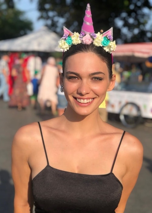 Beste Kökdemir as seen while smiling in a picture taken at Potemkin Stairs in Odessa, Ukraine in August 2019