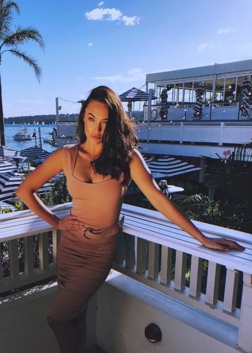 Chanel Stewart posing for the camera at Watsons Bay Boutique Hotel in August 2018